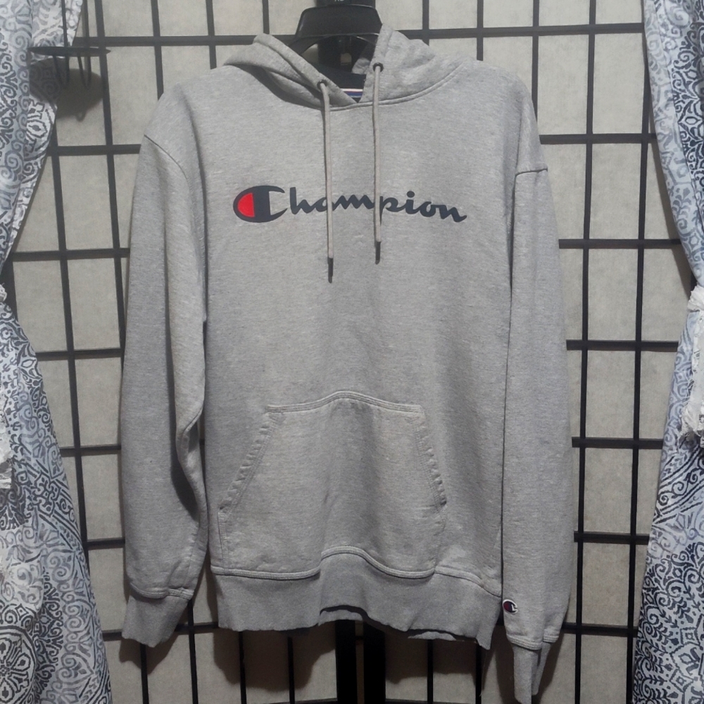 Gray Champion hoodie size med